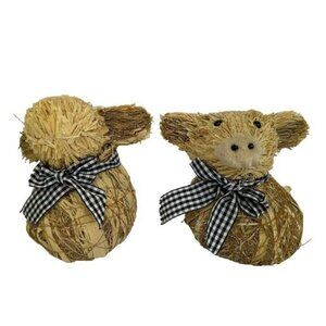 Straw Hay Farm Animal Set Cow Pig Farmhouse Decoration Lightweight